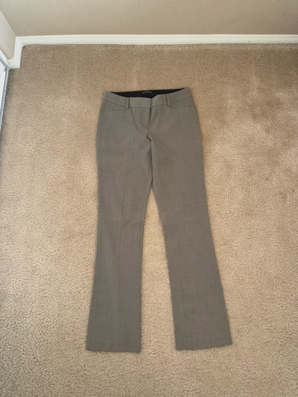 Express Columnist Barely Boot Taupe Dress Pants Women’s, Size 4R